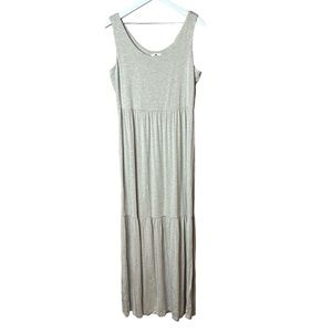 British Khaki Taupe Long Maxi Tank Dress Women Sz L